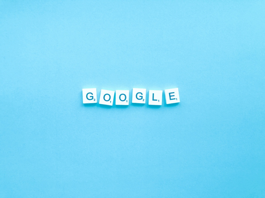 Scrabble tiles spelling 'Google