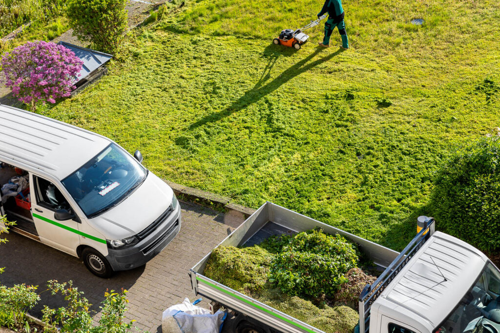 Landscaping Crew Prepping Client Property Spring Season