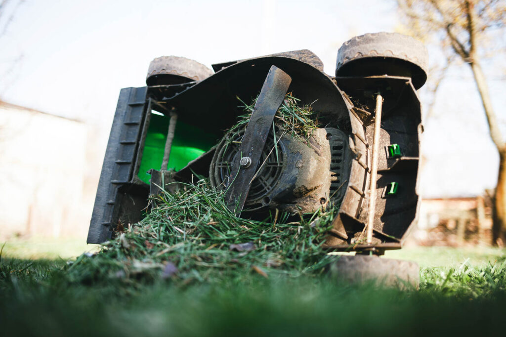 Lawn Mower Blade Close Up Maintenance